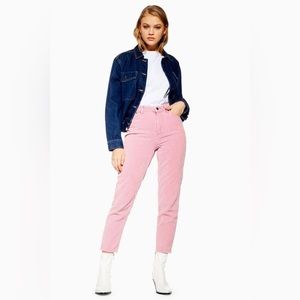 TOPSHOP Acid Pink Mom Jeans